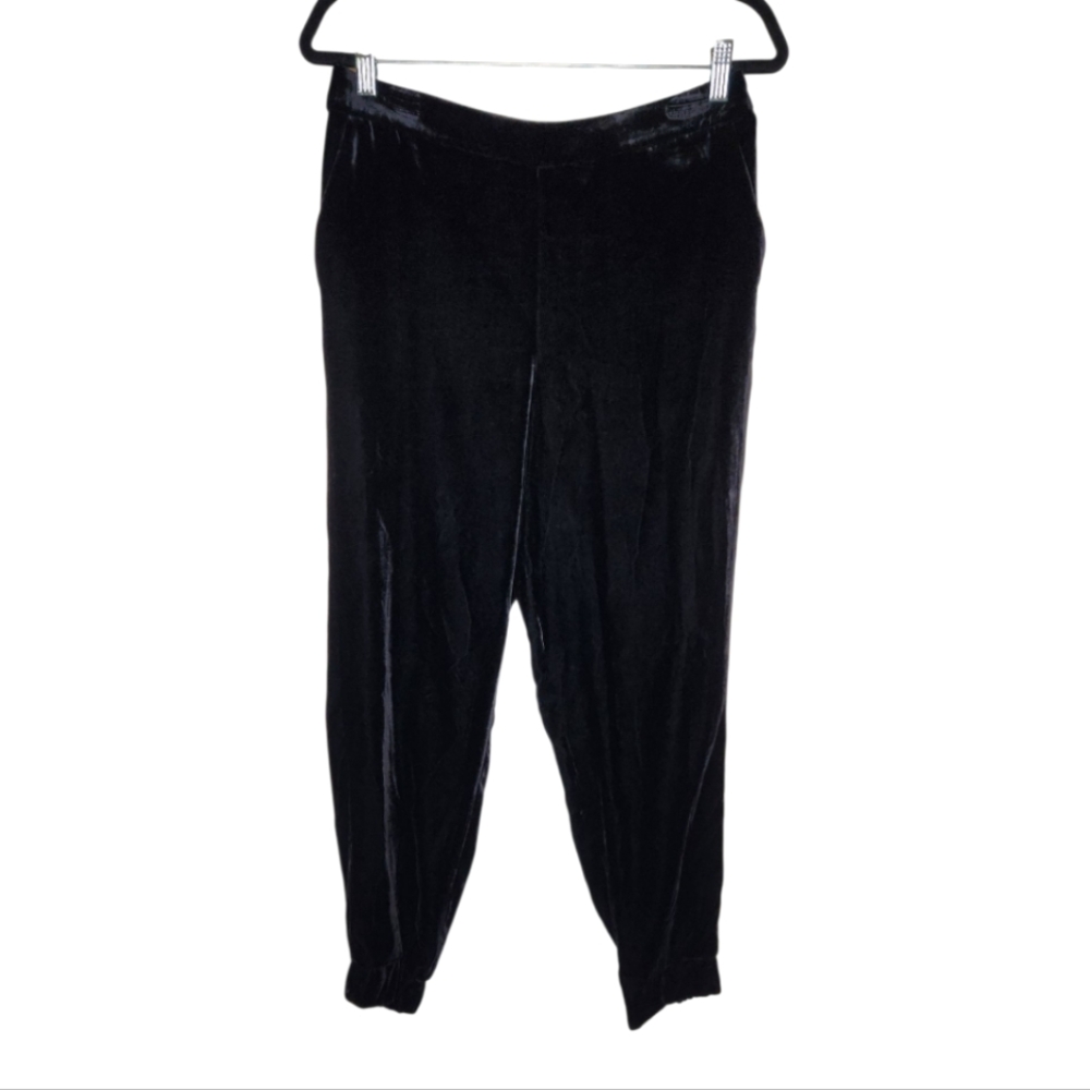 NEW Boden Black Velvet Joggers Size US 8P